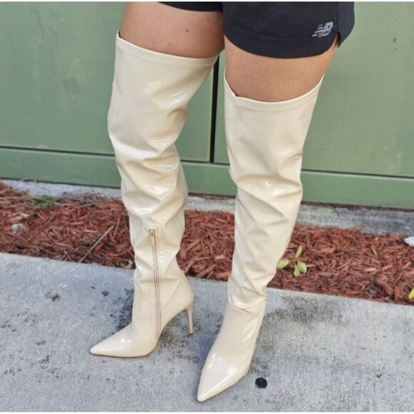 Shoes - Women's Thigh High Over the Knee Stiletto Boots